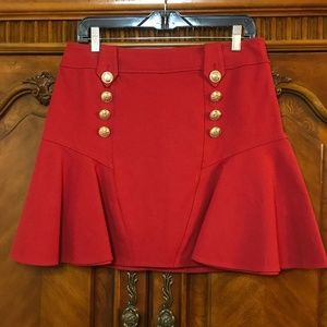 Derek Lam 10 Crosby Red Skirt NWT